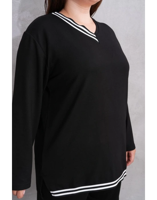 Kadın Yeni Sezon Uzun Kollu Ribana Detay Ikili Takım