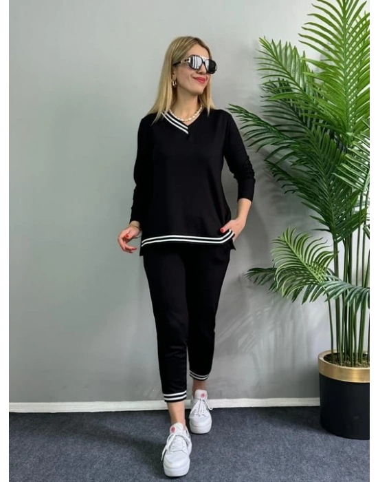 Kadın Yeni Sezon Uzun Kollu Ribana Detay Ikili Takım