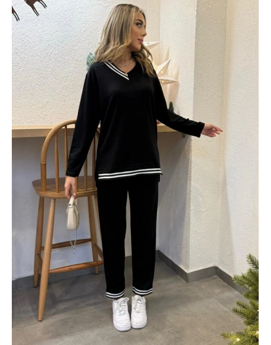 Kadın Yeni Sezon Uzun Kollu Ribana Detay Ikili Takım