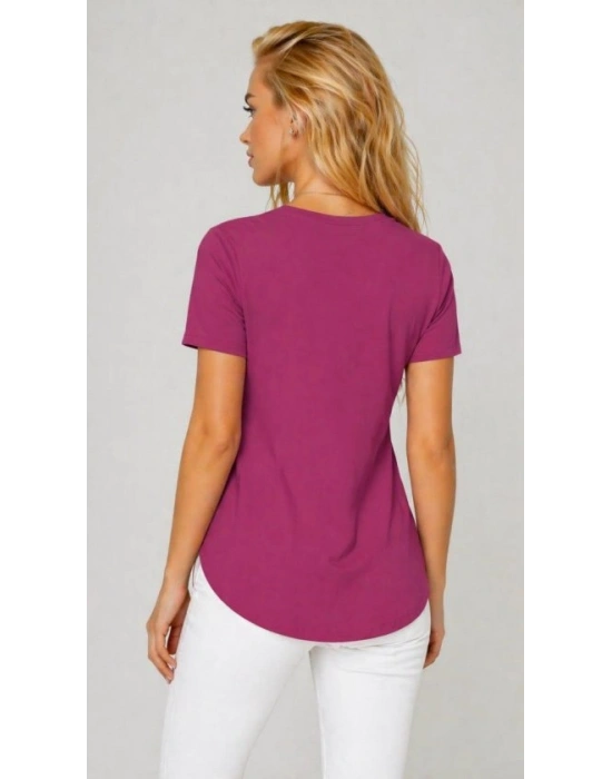 Kadın Yırtmaç Detaylı Viskon Kumaş Bluz