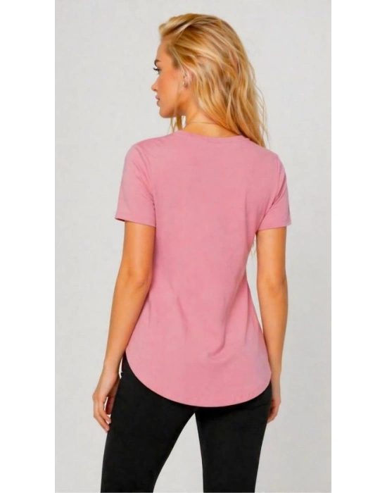 Kadın Yırtmaç Detaylı Viskon Kumaş Bluz