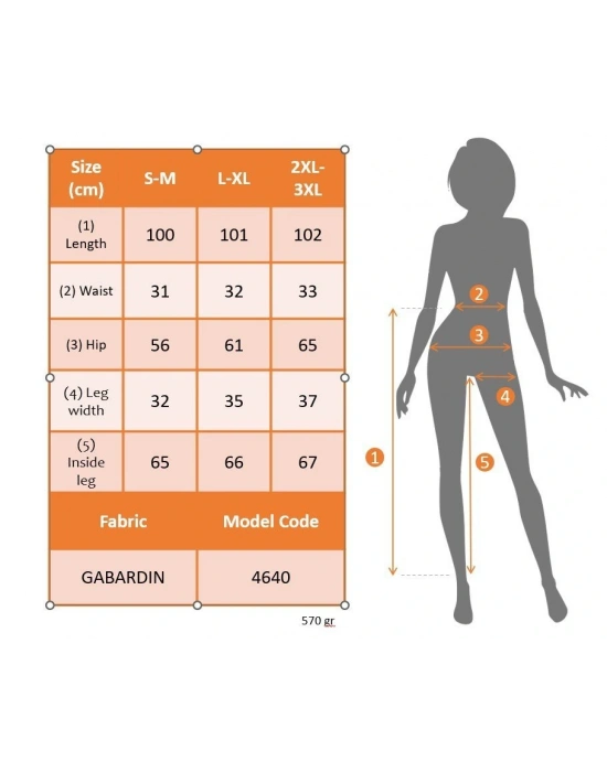 Kadın Yüksek Bel Beli Lastikli Kargo Cep Detaylı Gabardin Pantolon