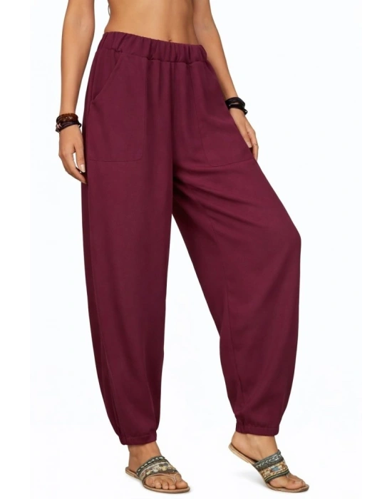 Kadın Yüksek Bel Cep Detaylı Pantolon