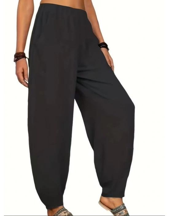 Kadın Yüksek Bel Cep Detaylı Pantolon