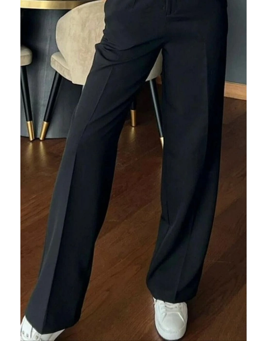 Kadın Yüksek Bel Cepli Ithal Krep Pantolon