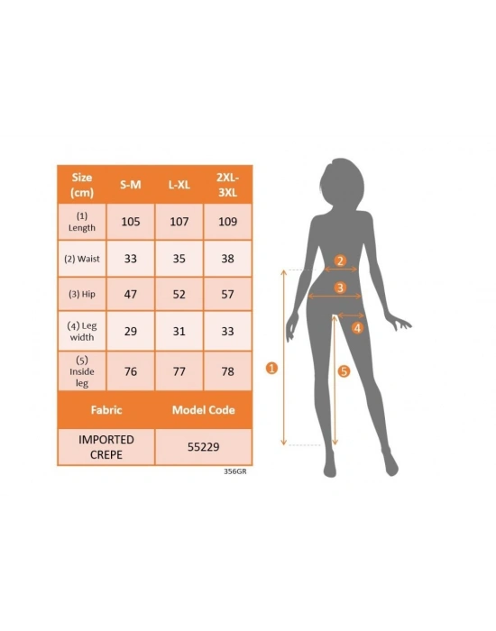 Kadın Yüksek Bel Cepli Ithal Krep Pantolon