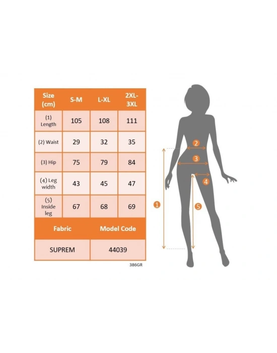 Kadın Yüksek Bel Lastikli Desenli Süprem Pantolon