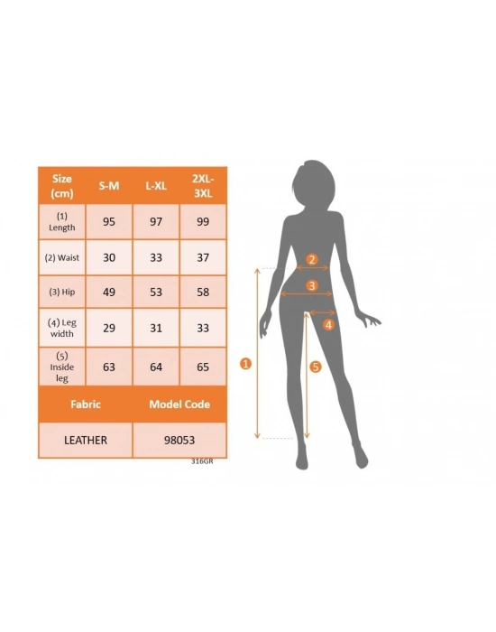 Kadın Yüksek Bel Lastikli Yan şerit Detaylı Deri Pantolon