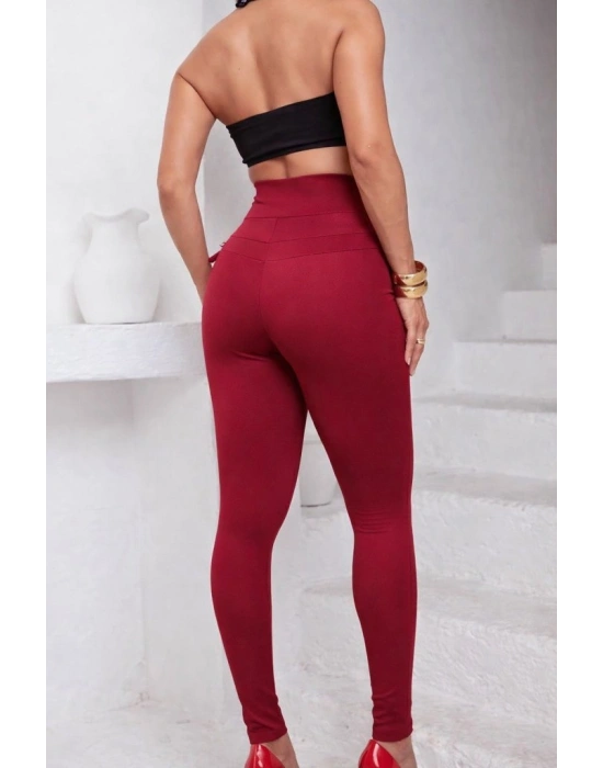 Kadın Yüksek Bel önden çapraz Kuş Göz Detaylı Dalgıç Tayt