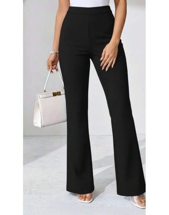 Kadın Yüksek Bel Paçaya Doğru Geniş Dalgıç Pantolon