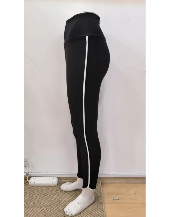 Kadın Yüksek Bel Yan şerit Detaylı Dalgıç Tayt