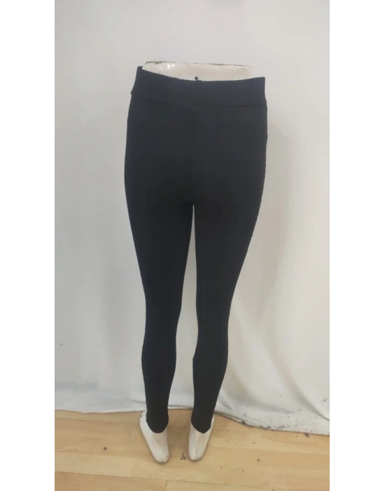 Kadın Yüksek Bel Yarı şerit Pul Payetli Dalgıç Tayt