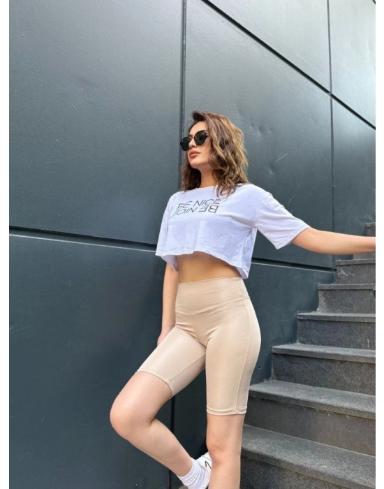 Kadın Yüksek Ben Toparlayıcı Sort Tayt