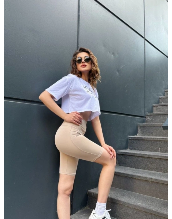 Kadın Yüksek Ben Toparlayıcı Sort Tayt