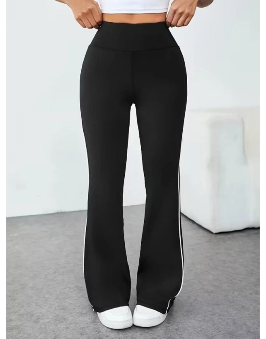 Kadın Yüksel Bel Yan şerit Detaylı Uzun Dalgıç Tayt