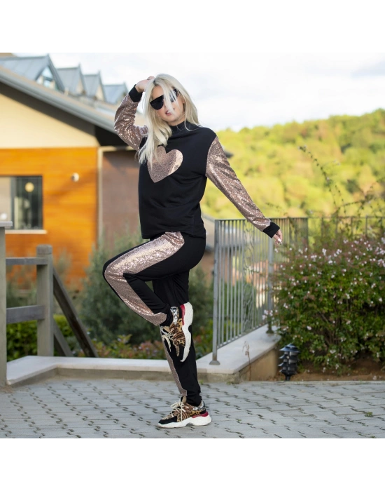 Kalp Pul Payet Detay Janes Iki Iplik Takım