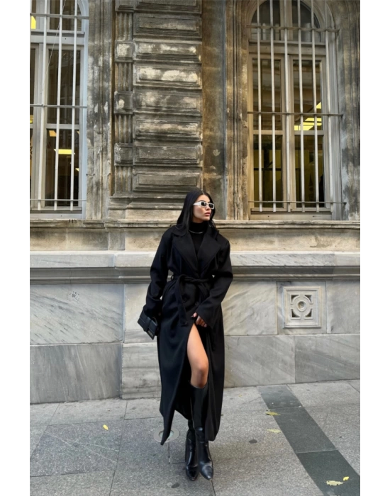 KAŞE KABAN MAXİ - Siyah