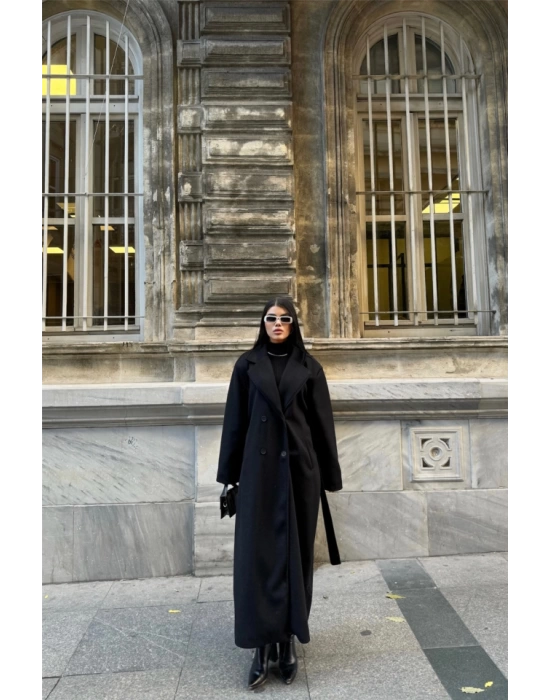KAŞE KABAN MAXİ - Siyah