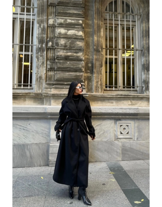 KAŞE KABAN MAXİ - Siyah