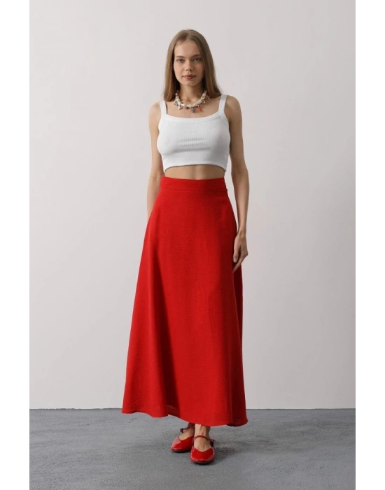 Keten Etek - Kırmızı