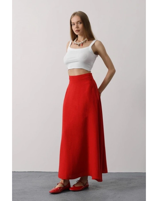 Keten Etek - Kırmızı
