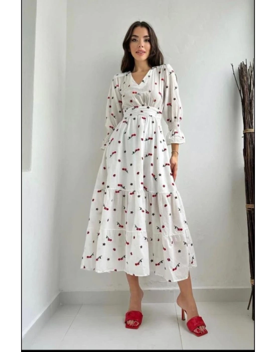 Kırmızı Gipeli Vual Elbise