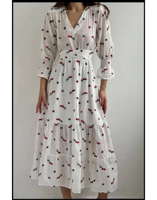 Kırmızı Gipeli Vual Elbise