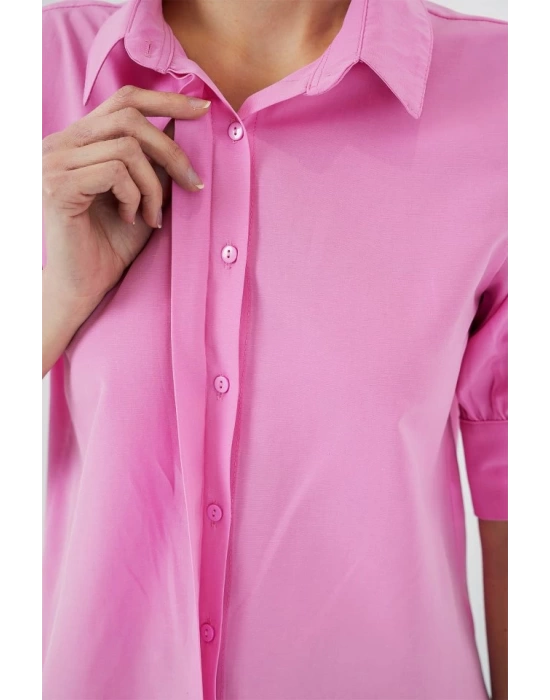 Kısa Kol Gömlek 20312 - Pembe
