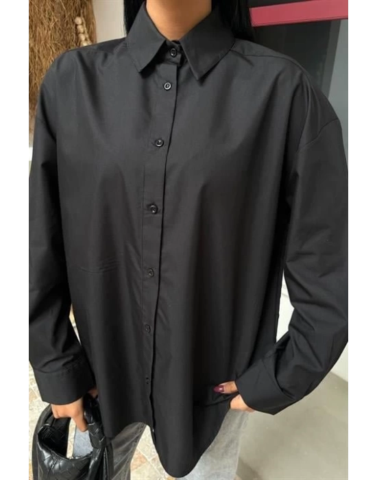 Klasik Oversize Poplin Gömlek 3421