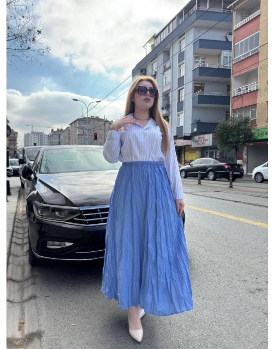 Kraş etek bebemavi