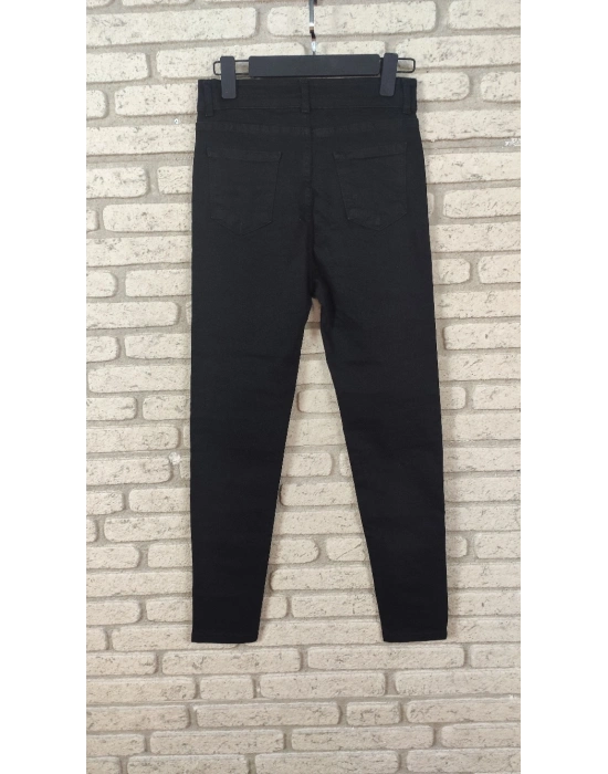 Likralı Yüksek Bel Efsane Kot Pantolon Antrasit Renk 92cm