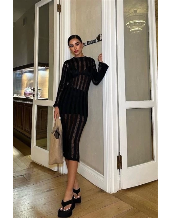 Marcella Kroşe Midi Elbise 2663-23