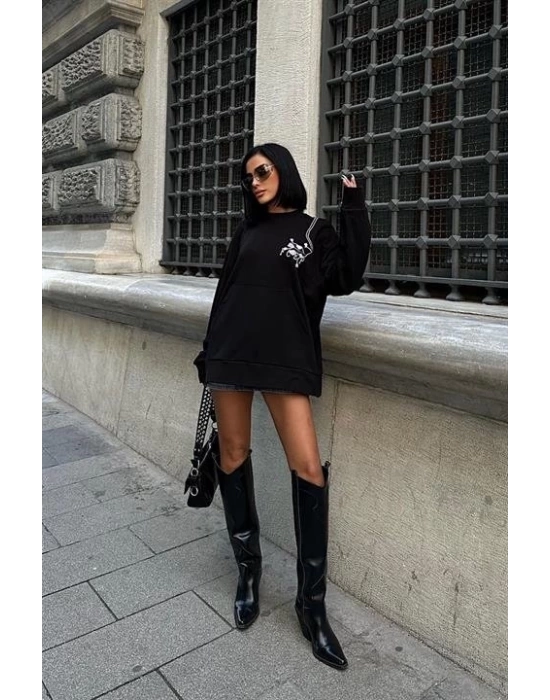 Marison Çiçek Nakışlı Sweatshirt 8050 -08