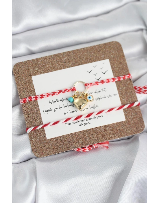 Marteniçka Bileklik 2li Kalp ve Nazalı Model