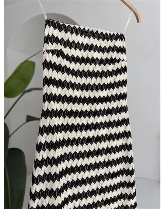 Maura Desenli Straplez Elbise 2770