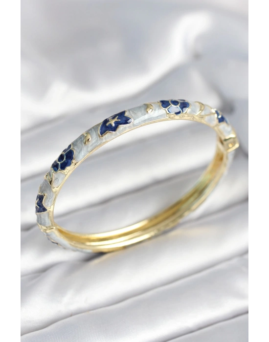 Mavi Renk Detaylı Mineli Kelepçe