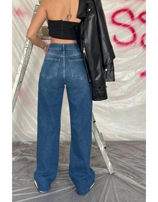 Mavi Yırtık Jeans Pantolon