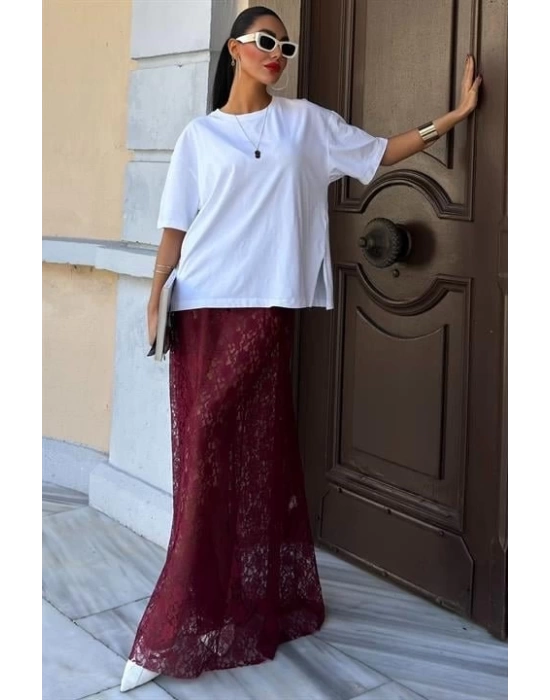 Maxi Dantel Etek 4047