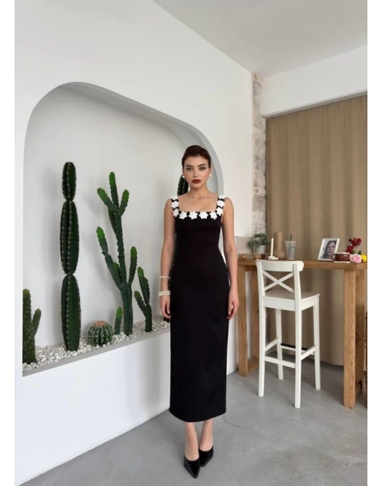 Mıng Çiçek Detaylı Elbise