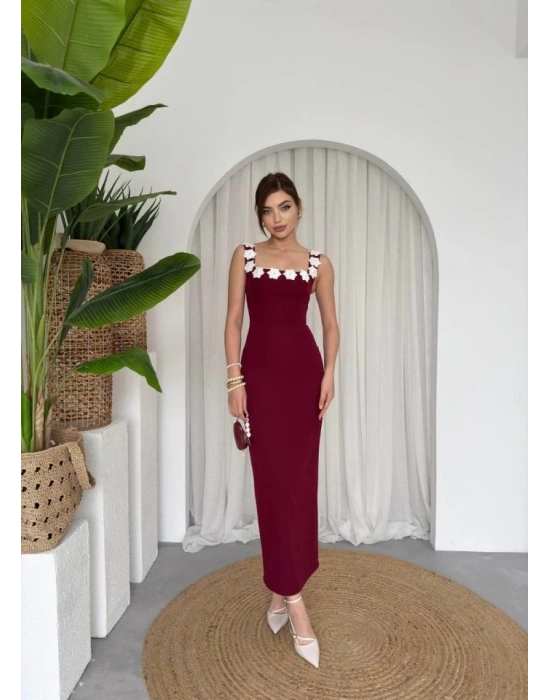 Mıng Çiçek Detaylı Elbise