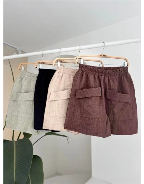 Mini Yelekli Şortlu Keten Takım 10176-08