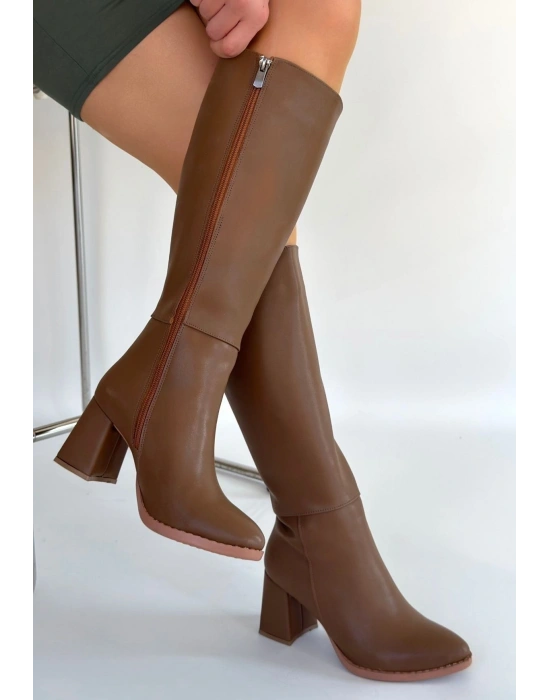 Morena Vizon Cilt BejTopuklu Çizme