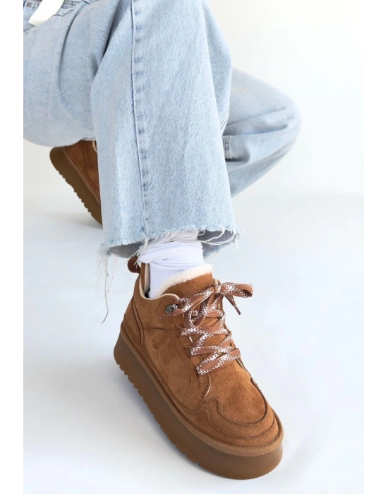 Muden Taba Süet Bağcıklı Bot