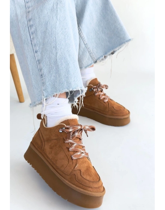 Muden Taba Süet Bağcıklı Bot