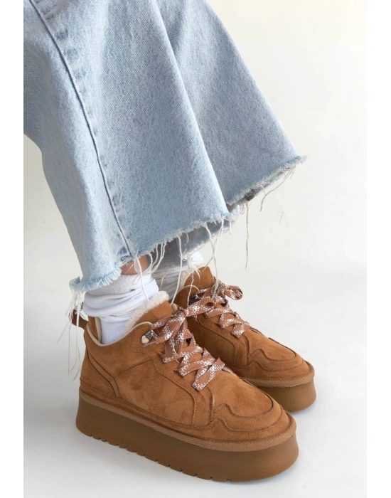 Muden Taba Süet Bağcıklı Bot