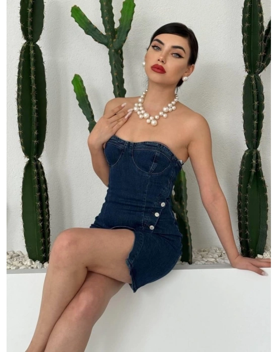 Nerg Düğme Detaylı Elbise