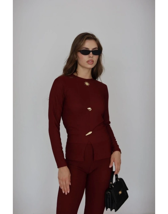 Ottoman alt üst takım bordo pt510442