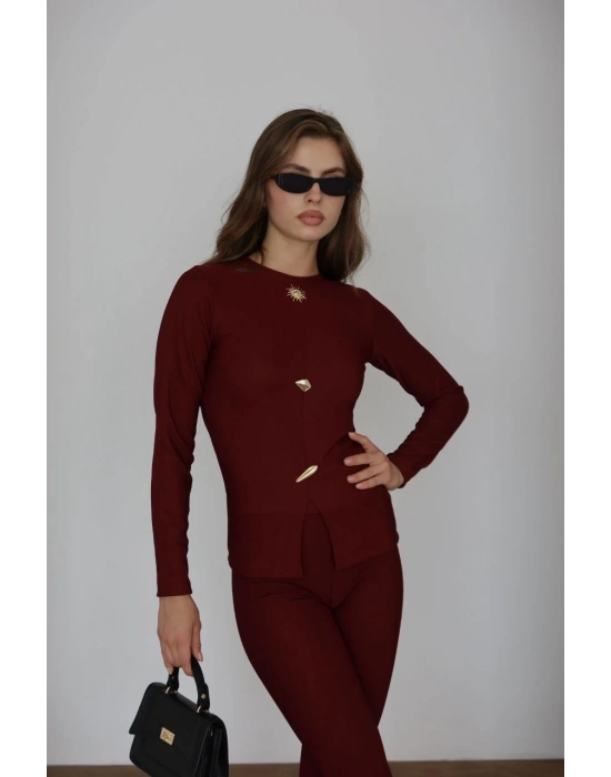 Ottoman alt üst takım bordo pt510442