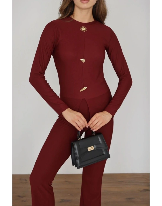 Ottoman alt üst takım bordo pt510442