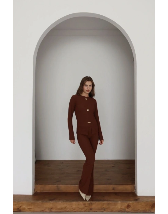 Ottoman alt üst takım kahve pt510442